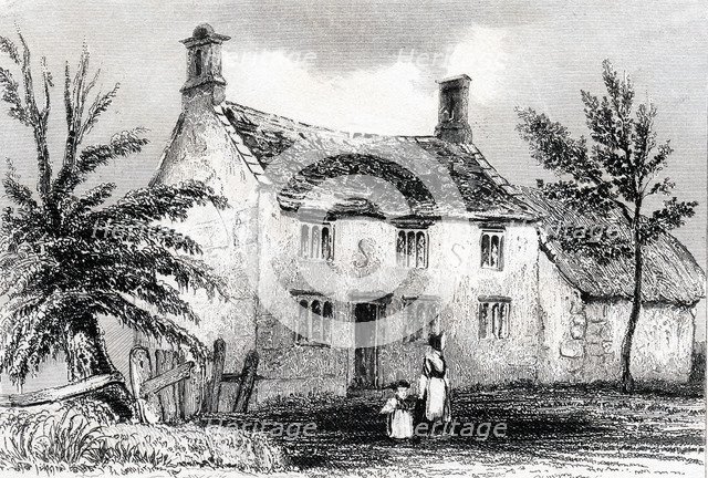 Woolsthorpe Manor, near Grantham, Lincolnshire, birthplace of Sir Isaac Newton, 1840. Artist: Unknown