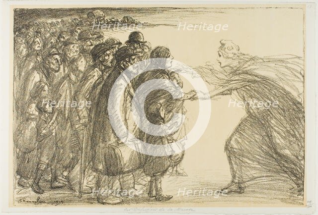 Refugees from the Meuse, 1915. Creator: Theophile Alexandre Steinlen.