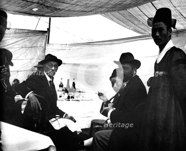 Festival in honour of the Emperor of Japan, Korea, 1900. Artist: Unknown