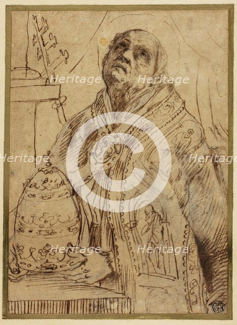 Papal Saint, n.d. Creator: Giovanni Antonio Burrini.