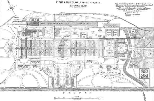 Vienna Universal Exhibition - ground plan, 1873. Creator: Unknown.