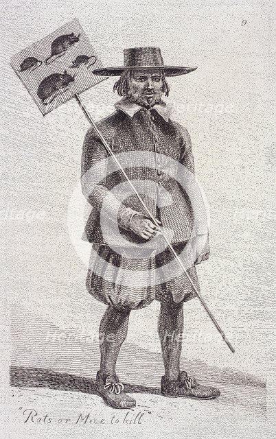 'Rats or Mice to kill', 1646, from Cries of London, (c1819?). Artist: John Thomas Smith