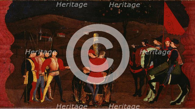 The Miracle of the Desecrated Host (Predella Panel for the church of Corpus Domini in..., 1465-1469. Creator: Uccello, Paolo (1397-1475).