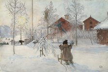 The Yard and Washhouse. From A Home (26 watercolours). Creator: Carl Larsson.