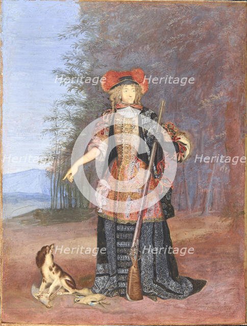 Portrait of Elizabeth Charlotte, Princess Palatine (1652-1722), Duchess of Orléans, ca 1671. Creator: Werner, Joseph (1637-1710).