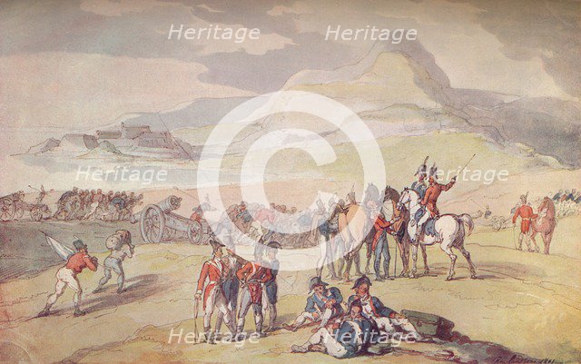 Military Scene: Landing Troops and Guns., 1801. (1914). Artist: Thomas Rowlandson