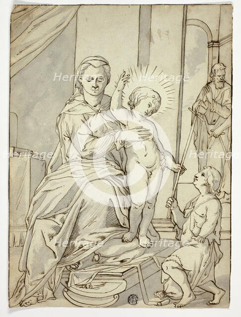 Holy Family with the Infant Saint John the Baptist, n.d. Creator: Unknown.