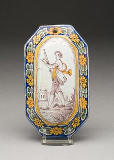 Brush Back, Delft, Mid 18th century. Creator: Delftware.