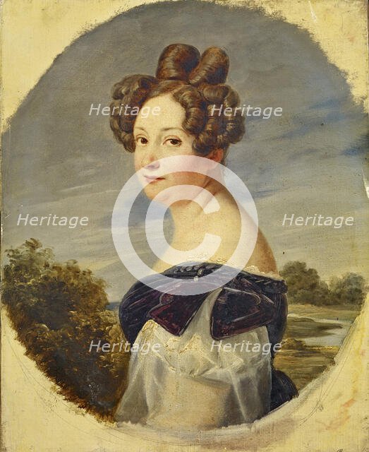 Portrait of the opera singer Marie-Julie Halligner (1786-1850), c1820. Creator: Anonymous ().