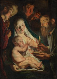 The Holy Family with Shepherds, 1616. Creator: Jacob Jordaens.