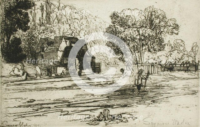 Iffley Mill, 1870. Creator: Francis Seymour Haden.