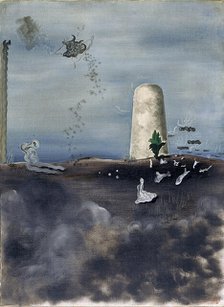 Death Watching his Family, 1927. Creator: Yves Tanguy.