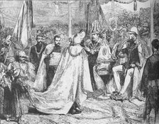 The Prince of Wales presiding at a Grand Chapter of the Star of India at Calcutta, 1875 (1908). Artist: Unknown.