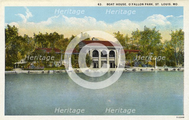 Boat house, O'Fallon Park, St Louis, Missouri, USA, 1926. Artist: Unknown