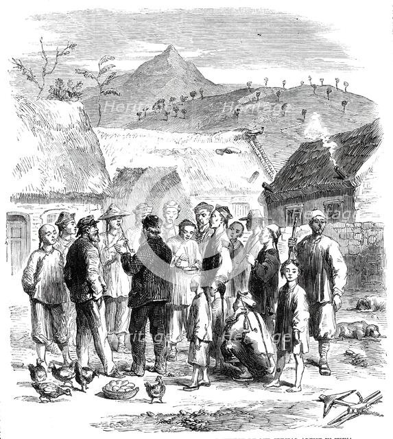 Purchasing eggs and fowls of the natives - from a sketch by our special artist in China, 1860. Creator: Unknown.