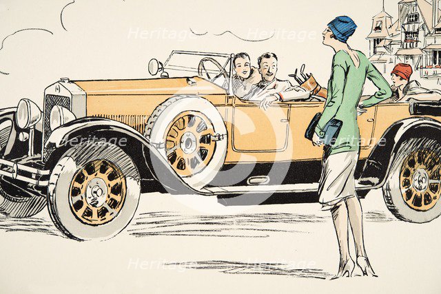 Golfing at Deauville, from 'White Bottoms' pub. 1927.