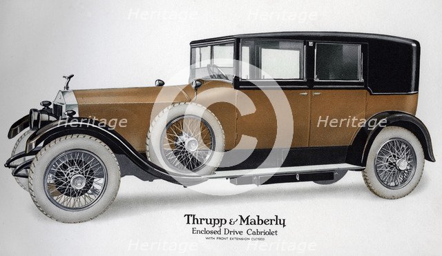 Enclosed drive Rolls-Royce cabriolet with extension closed, c1910-1929(?). Artist: Unknown