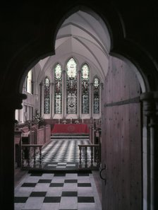 View from the west entrance door, Lambeth Palace Chapel, London, c1955.  Creator: Arthur Charles Kirby Ware.