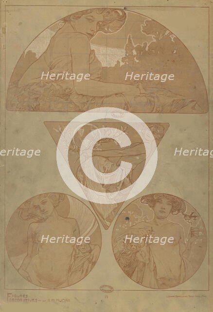 Figures décoratives, 1902. Creator: Mucha, Alfons Marie (1860-1939).