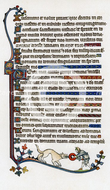 Page of decorated text, 1284-1316. Artist: Unknown