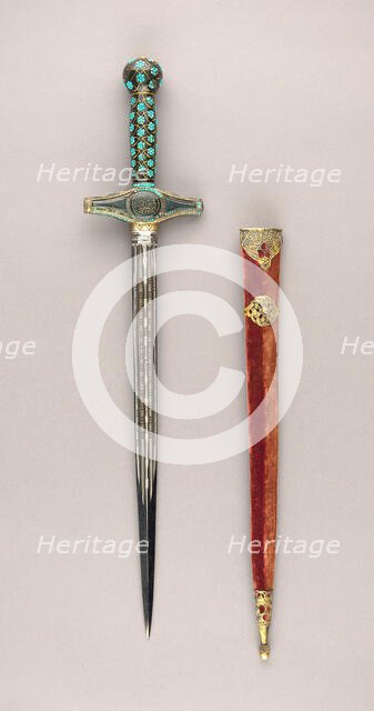 Composite Dagger, Turkey, Grip (formally a mirror handle): Turkish, 16th century... Creator: Unknown.