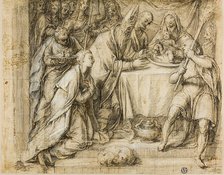 Circumcision of the Christ Child (recto); Marriage of the Virgin (verso), c.1577. Creator: Workshop of Paolo Caliari, called Veronese .