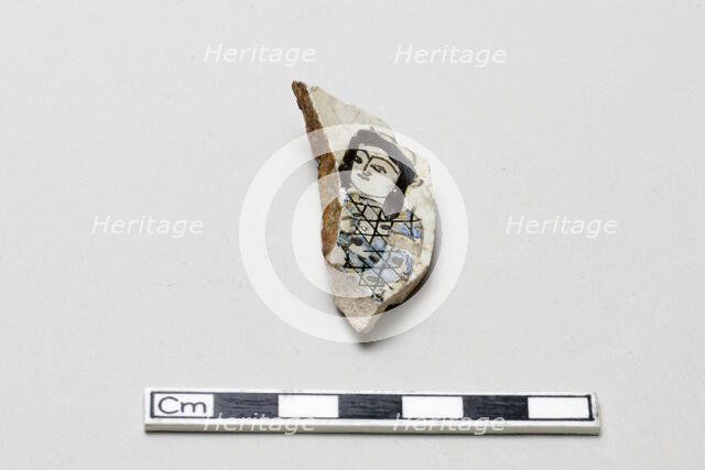 Fragment with a figure, Saljuq period, early 13th century. Creator: Unknown.