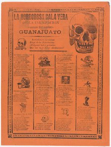 The horrific skeleton of the flood of Guanajuato, 1905., 1905. Creator: José Guadalupe Posada.