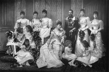 The Duke and Duchess of York and bridesmaids, 1893.Artist: W&D Downey