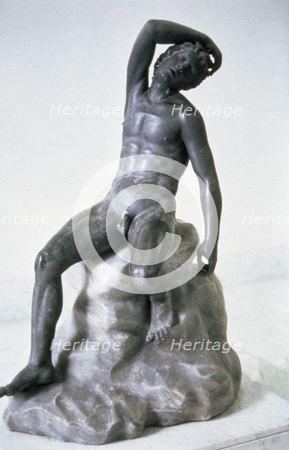 Satyr asleep in bronze, Roman copy of an Hellenistic original of 3rd century BC..