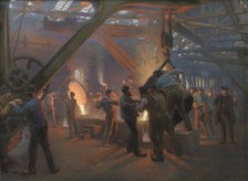 The Burmeister & Wain Iron Foundry, 1885. Creator: Krøyer, Peder Severin (1851-1909).