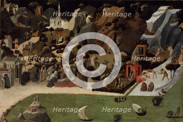 Scenes from the Lives of the Desert Fathers (Thebaid). Artist: Angelico, Fra Giovanni, da Fiesole (ca. 1400-1455)