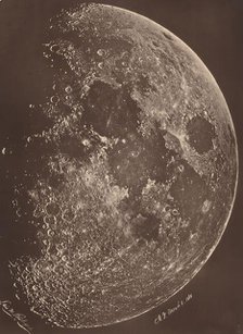 Photographie de la lune a son 1er Quartier, March 6, 1865. Creator: Lewis Morris Rutherford.