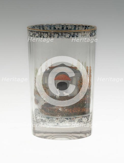 Double-Walled Beaker, Russia, c. 1800/20. Creators: Aleksandr Vershinin, Bakhmetiev Crystal Works.