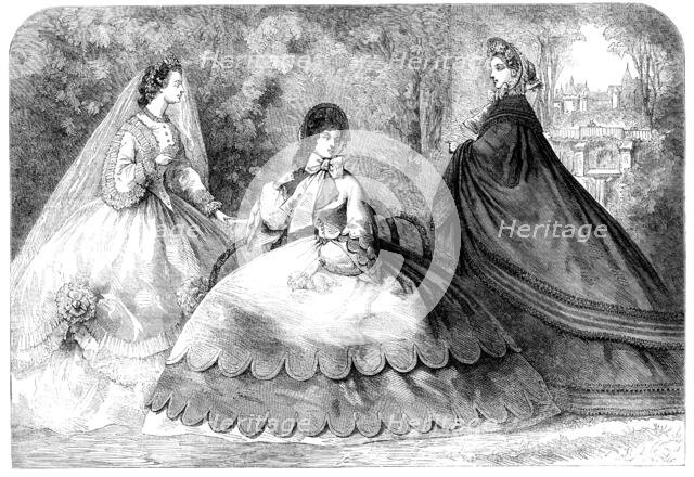 Paris fashions for August, 1862. Creator: Unknown.