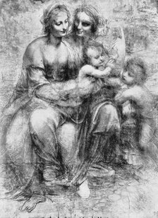 Cartoon of St Anne with Madonna and Child and St John, 15th century (1930).Artist: Leonardo da Vinci