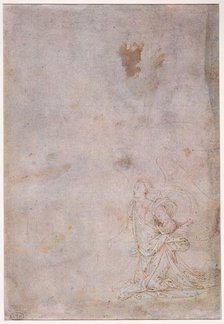 A Kneeling Angel, c. 1500. Creator: Fra Bartolomeo.