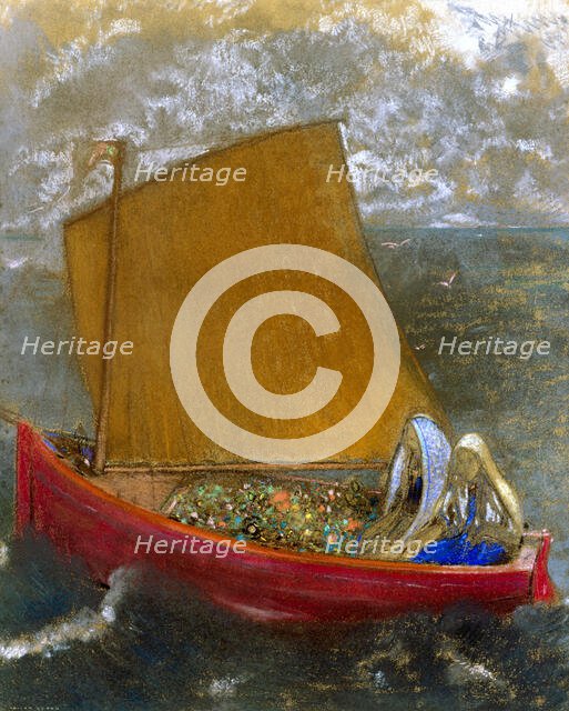 La Voile jaune (The Yellow Sail), about 1905. Creator: Odilon Redon.