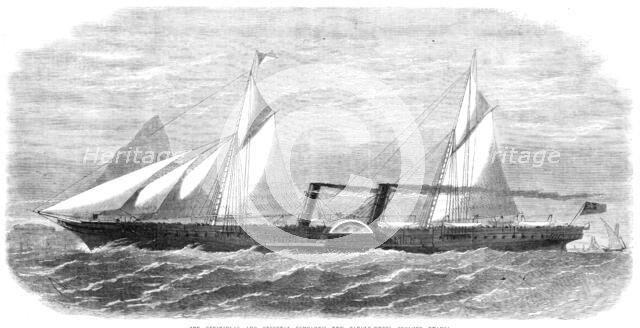 The Peninsular and Oriental Company’s new paddle-wheel steamer Nyanza, 1864. Creator: Smyth.