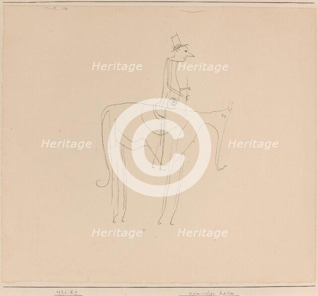 Komischer Reiter (Comic Rider), 1921. Creator: Paul Klee.