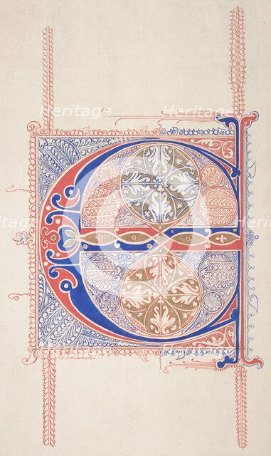 Illuminated Initial "C", 1830-62. Creator: Freeman Gage Delamotte.