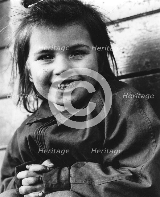 Daphne, gypsy girl, Newdigate, Surrey, 1960s. 