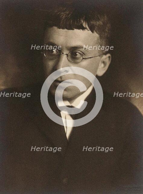 Portrait of Karl Kraus (1874-1936), 1918. Creator: Schieberth, Hermann (1876-c. 1948).