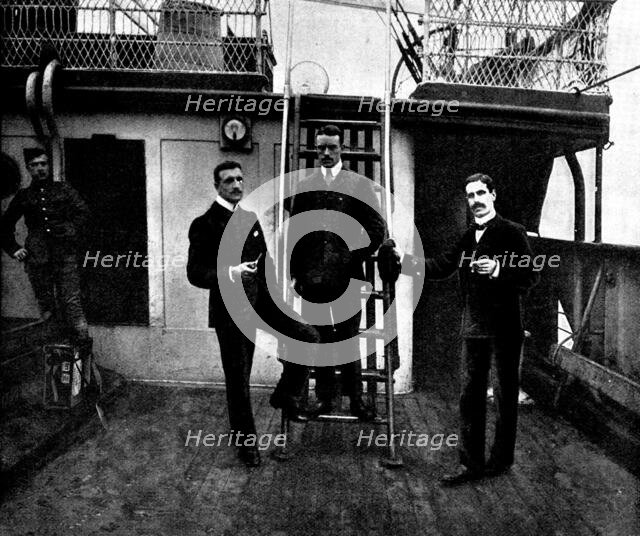 The Reinforcements for Uganda: officers of the Army Service Corps..., 1898. Creator: Lascelles.