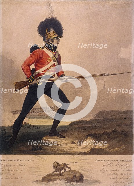 Soldier of the third regiment of the Loyal London Volunteers, 1800. Artist: Anon