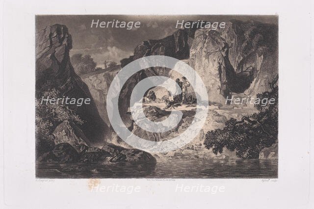 Salvator Rosa among the Brigands, after 1844. Creator: Adolphe Pierre Riffaut.