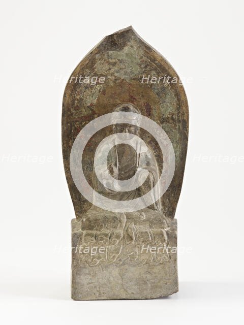 Seated Shijia Buddha (Shakyamuni), Period of Division or modern, Dated 549 CE, or poss.modern. Creator: Unknown.