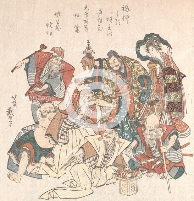 Seven Gods of Good Fortune, 1808-27. Creator: Hokusai.