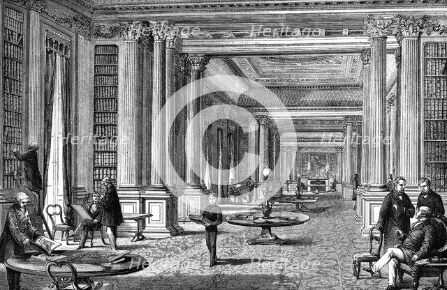 The library of the Reform Club, London, 1891. Artist: Unknown