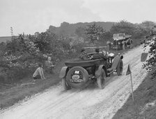 Bentley of SB Harris taking part in the North West London Motor Club Trial, 1 June 1929. Artist: Bill Brunell.